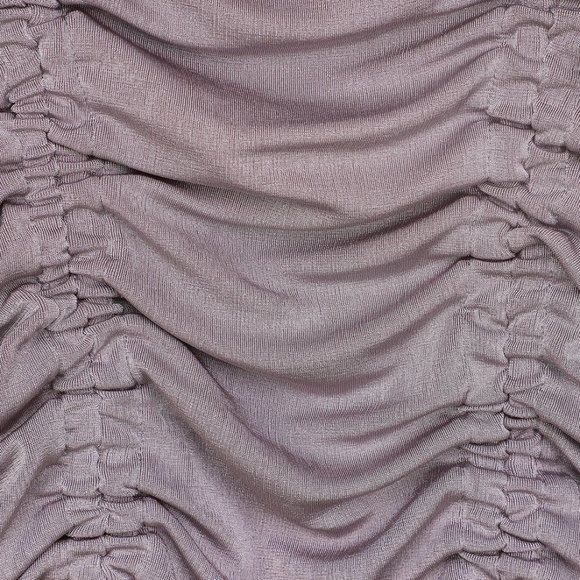 Free People Meant To Be Shiny Purple Ruched Long Sleeve Bodysuit Size S - Picture 5 of 6